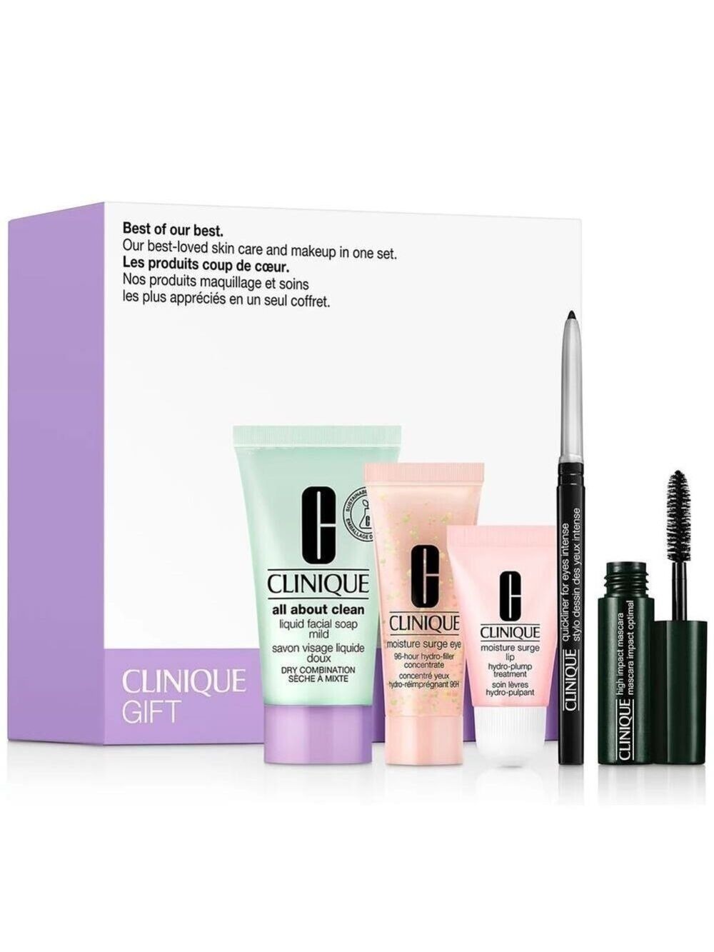 CLINIQUE MASCARA EYELINER LIP BEAUTY MAKEUP GIFT SET
